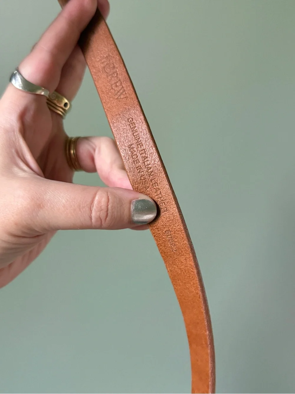 J. Crew - Classic Leather Belt with Brass Buckle - Size S
